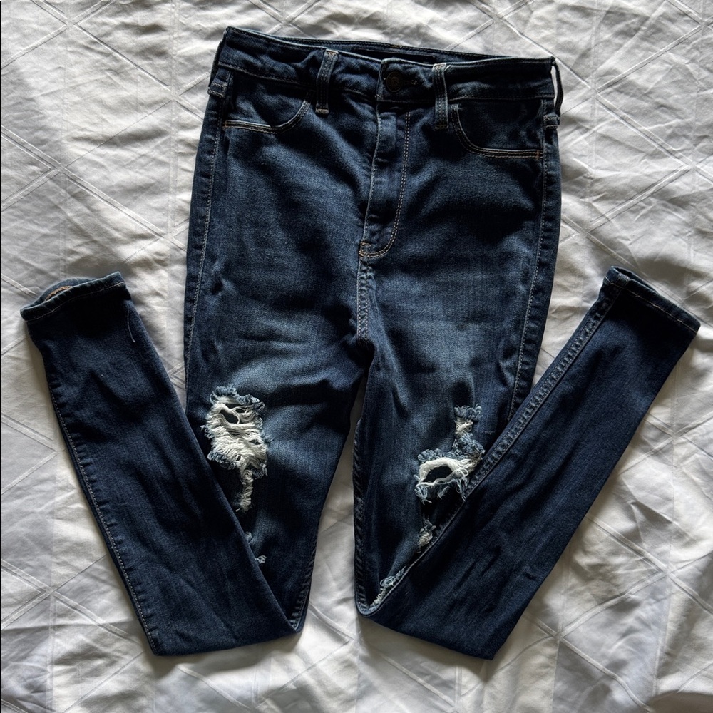 Hollister Dark Blue High-Rise Jeans Sz 1S